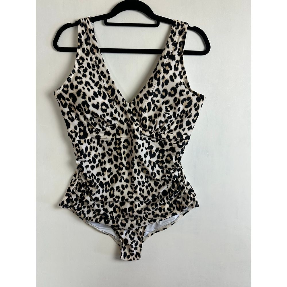 Old Navy Women's One Piece Swimsuit Cheetah Print 1X‎ NWT
